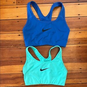 2 Nike Swoosh Dri-Fit sports Bra